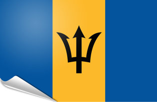 Bandiera adesiva Barbados