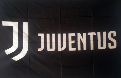 Bandiera nera Juventus Logo 2017