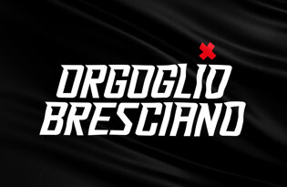 Bandiera Orgoglio Bresciano logo Bianco