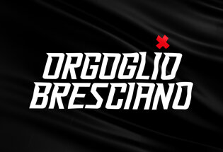 Bandiera Orgoglio Bresciano logo Bianco